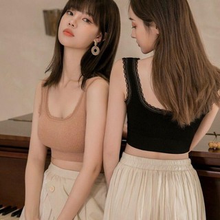 Áo Bra Nữ Cổ Vuông Hở Lưng 2 Dây Viền Ren mã 1535..//
