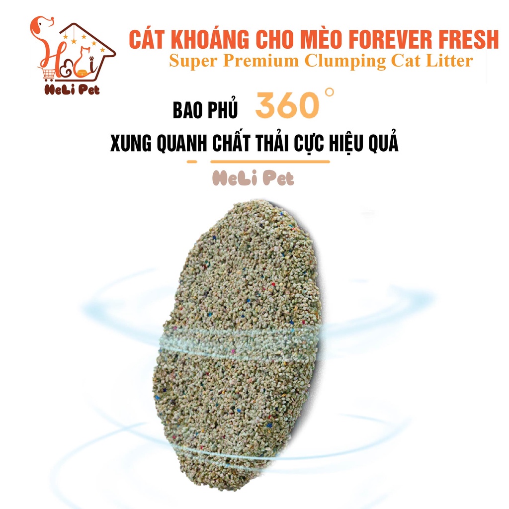 Ảnh Cát Vệ Sinh Cao Cấp Cát Khoáng Dùng Cho Khay Vệ Sinh, Máy Vệ Sinh Cho Mèo 4Kg Siêu Vón Không Bụi HeLiPet 3