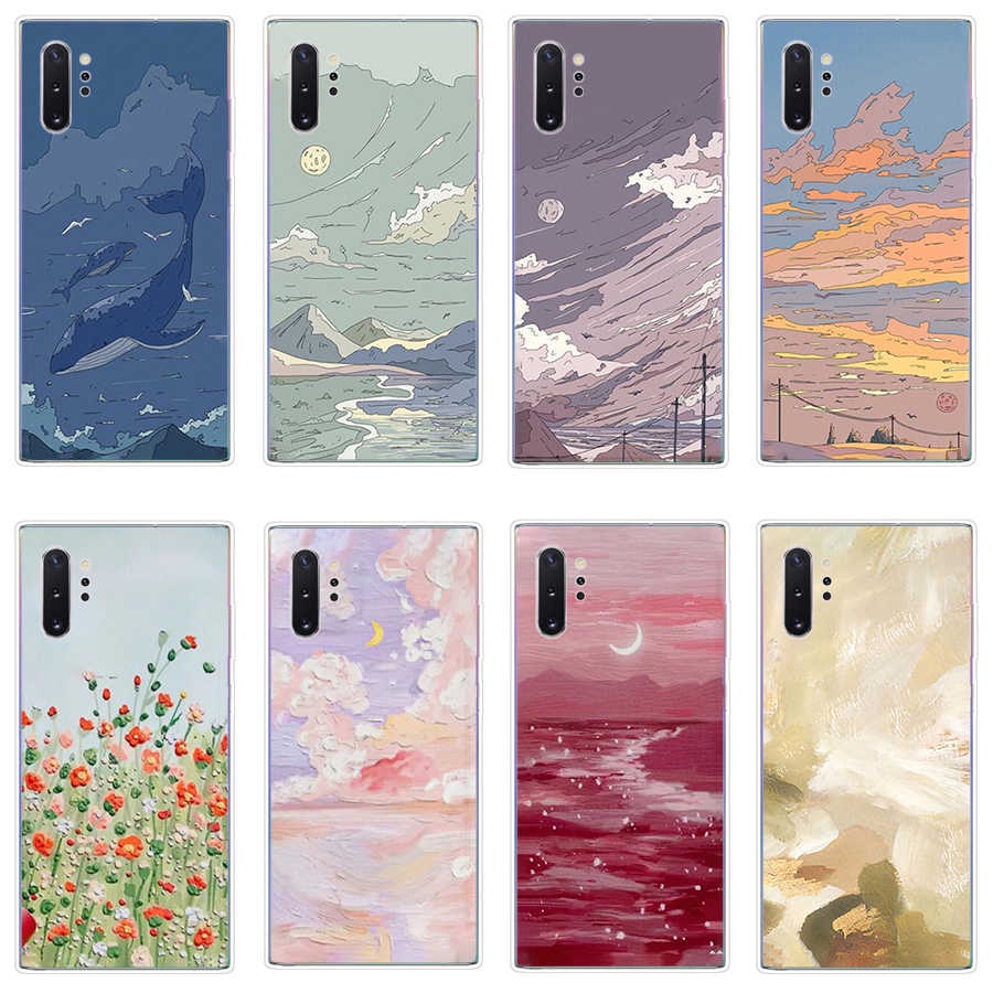 Ốp Điện Thoại TPU Dẻo In Họa Tiết Độc Đáo Thời Trang Cho Samsung Galaxy note 9 10 plus