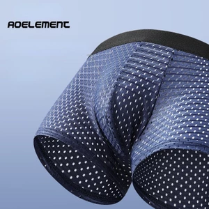 Quần Lót Boxer Dạng Lưới Bằng Lụa Lạnh Mỏng Trong Suốt Thoáng Khí Gợi Cảm Cho Nam 407