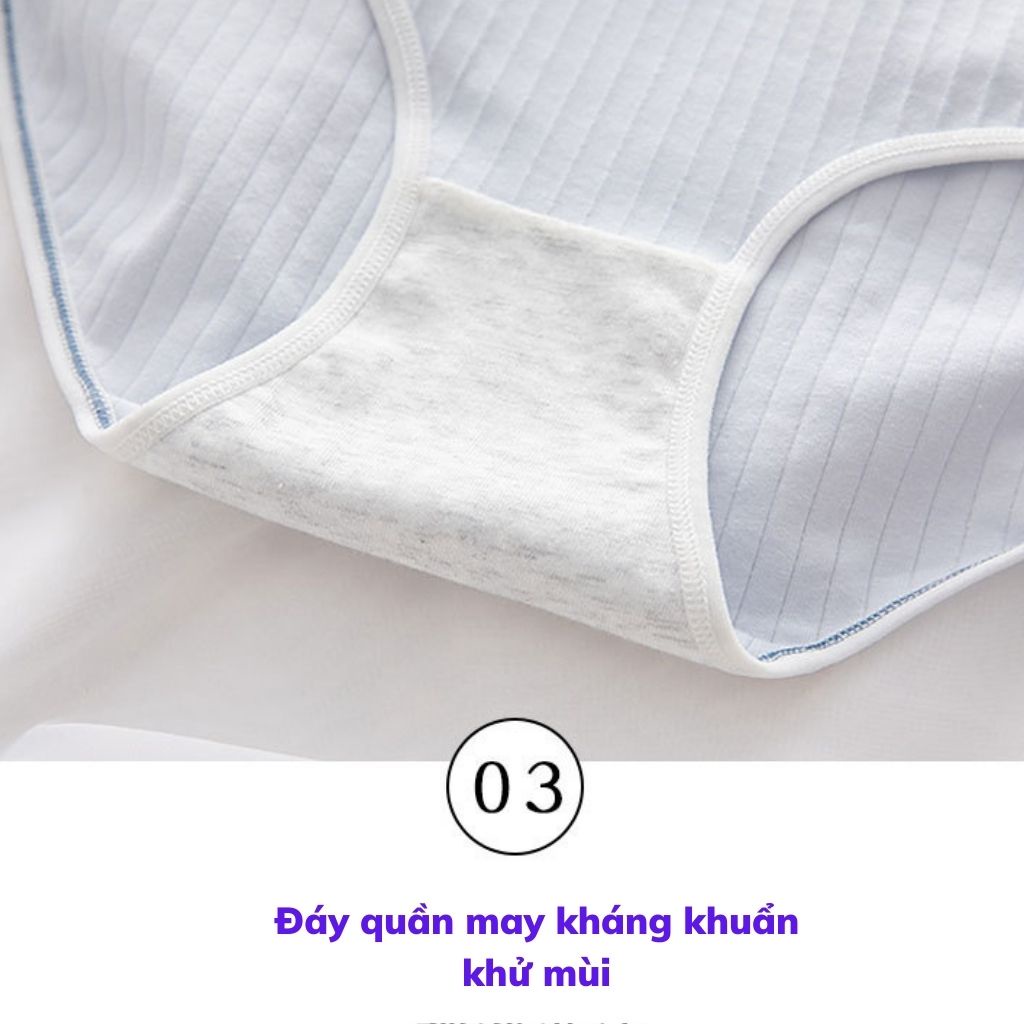 Quần lót nữ cotton tôn dáng họa tiết dễ thương, Quần chíp nữ kháng khuẩn khử mùi LANIXA L861