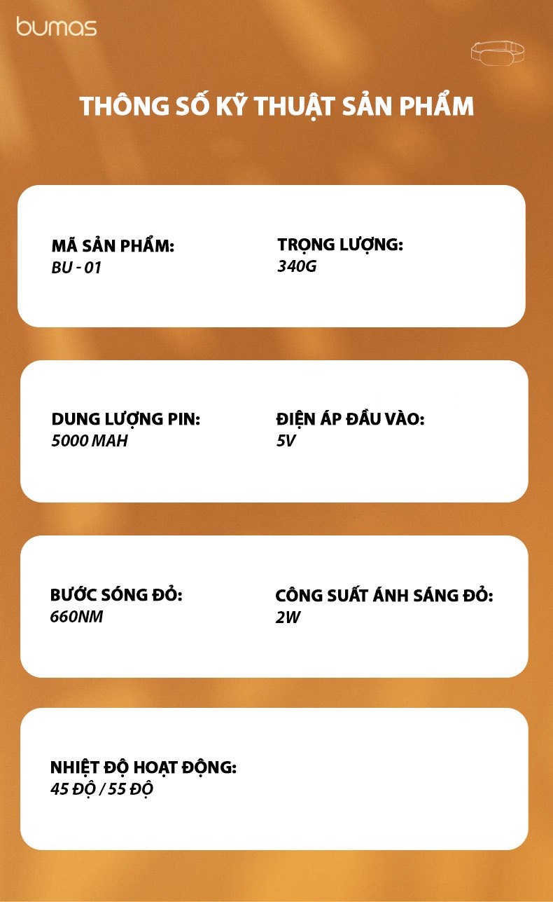 Mô tả Đai Chườm Nóng Massage Bụng BUMAS BU01 -  Massage Giảm Đau Bụng Kinh - Quà Tặng Cho Bạn Gái - 7