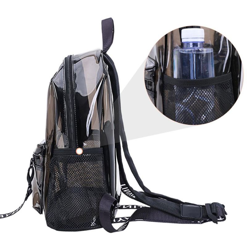 DASBSUG Nữ Ba Lô PVC Trong Suốt Du Lịch Trường Sách Daypack Ba Lô Cho Thiếu Niên Bé Gái