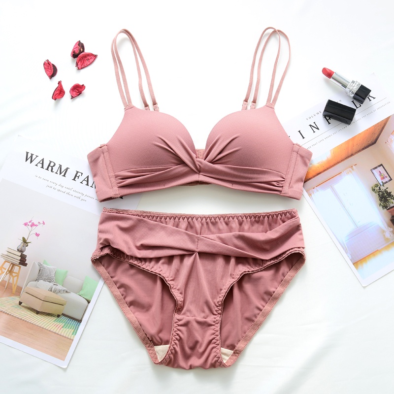 Áo Lót Nâng Ngực Không Gọng Dây Chéo Lưng Thời Trang 32-38ab