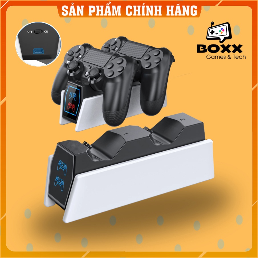 Dock sạc tay cầm PS4, đế sạc nhanh cho tay cầm ps4 chính hãng Dobe ...