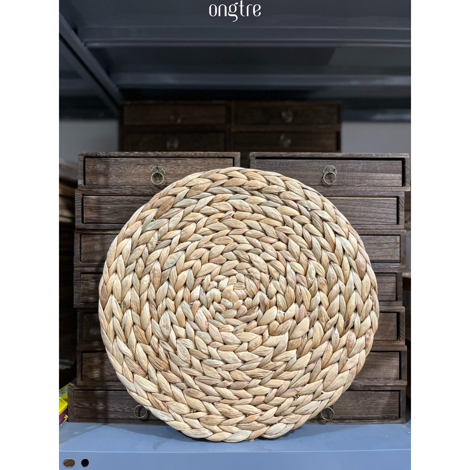 Lót Cốc Lục Bình ONGTRE Hình Tròn, Đế Lót Ly Thủ Công, Lót Đĩa Decor, Chống Nóng, Chống Trầy, Quán Cafe, Nhà Hàng