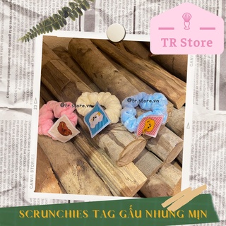 Scrunchies tag gấu cột tóc nhung mịn xinh