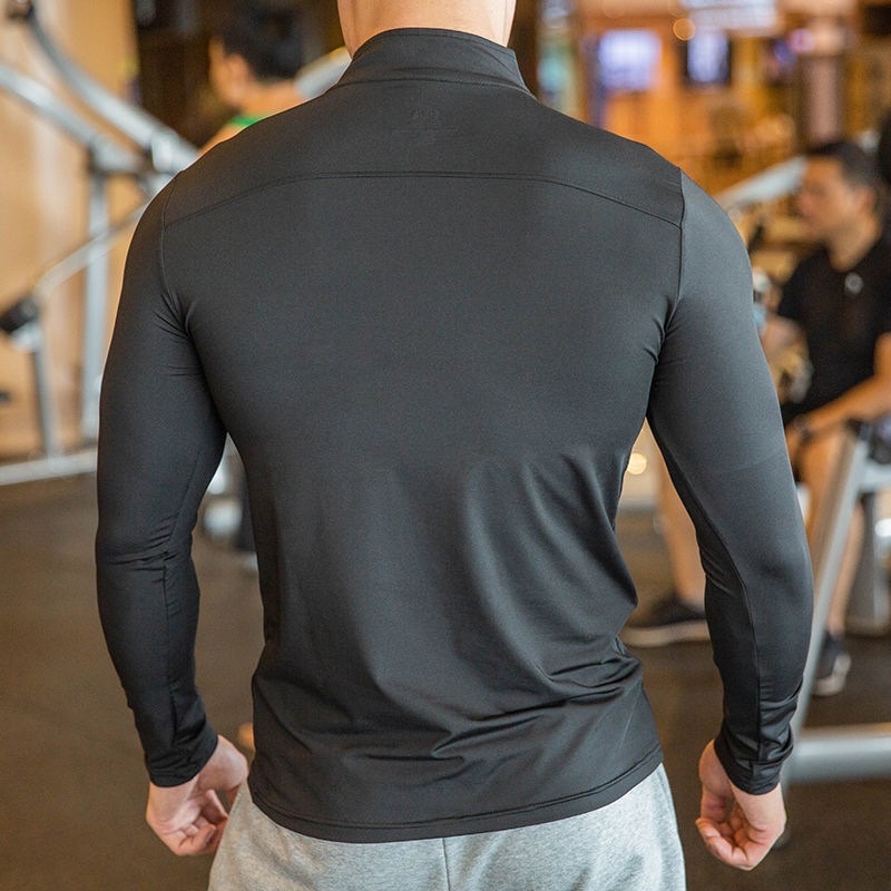 Áo Dài Tay Body Giữ Nhiệt Cổ Trụ Khoá Kéo Gymboss A101
