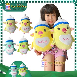 GẤU BÔNG HEO BÌNH SỮA BABY SIÊU MỀM MỊN CHO BÉ - THÚ BÔNG HEO BÌNH SỮA BABY