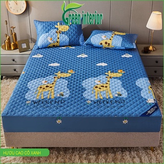GA CHỐNG THẤM COTTON THOÁNG MÁT KHÁNG KHUẨN LOẠI TỐT GREEN FURNI NHIỀU HOA VĂN