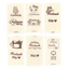 Favoritegoods 50 Chiếc DIY Vải May Nhãn Đan Len Handmade Với Họa Tiết Trái Tim Tình Yêu Dệt Tiếp Liệu|Phụ kiện may vá mèo hoạt hình