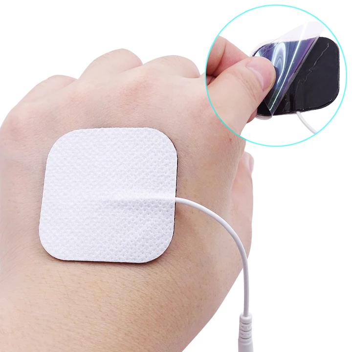 Salorie 4x4cm / 5x5cm Tấm điện cực cho hàng chục điện Máy châm cứu kỹ thuật số Máy mát xa cơ thể Máy kích thích cơ bắp – 3