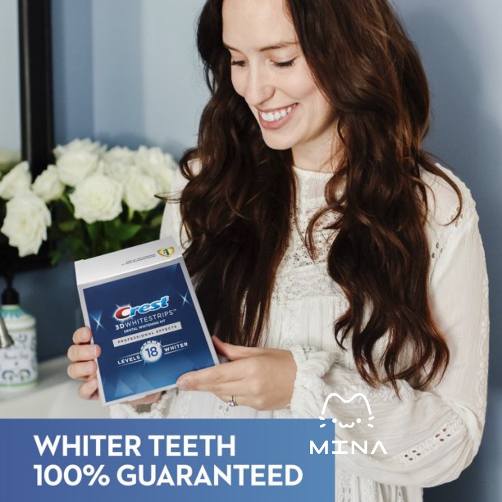 Miếng dán trắng răng Crest Professional CHÍNH HÃNG MỸ - Miếng dán Crest giúp hàm răng trắng sáng