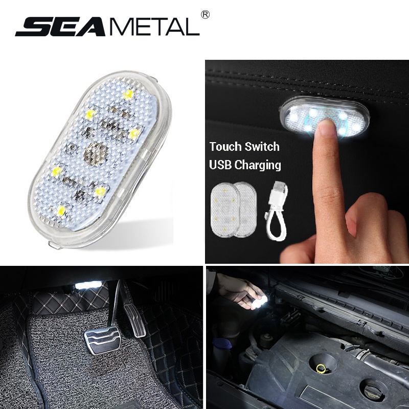 Đèn cảm ứng ô tô SEAMETAL không dây LED sạc USB thông dụng