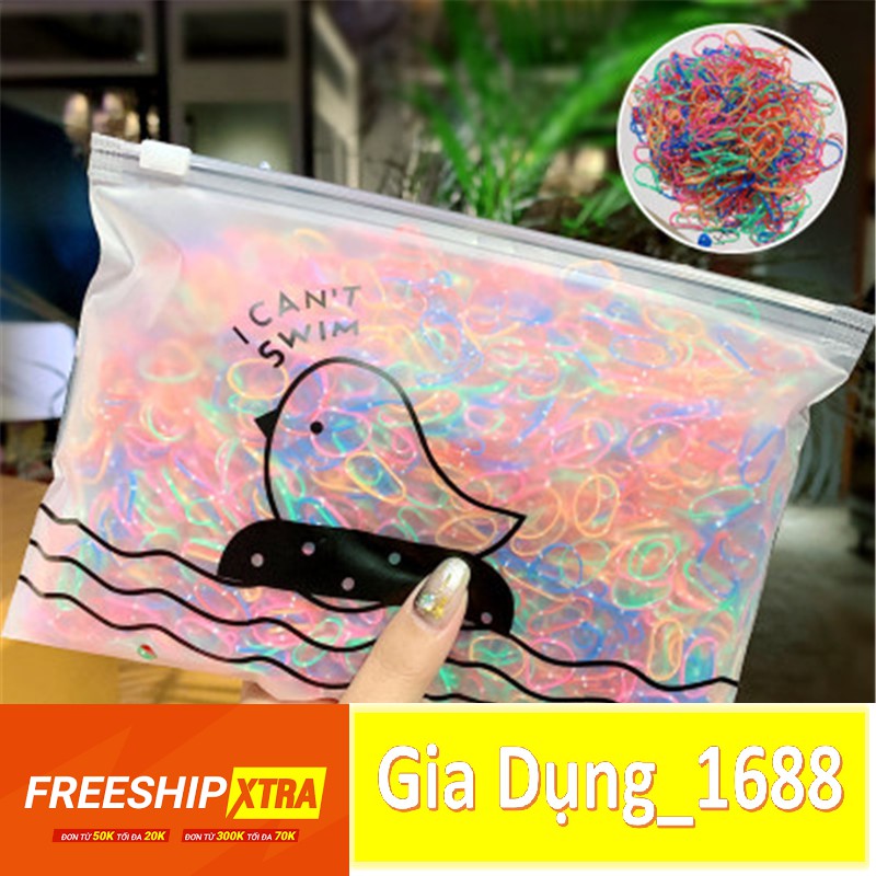 Dây buộc tóc💚CAM KẾT CHUẨN💚Set 1000 dây chun buộc tóc nữ nhiều màu