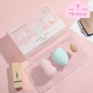 Bộ 3 mút trang điểm Malian Heo Hồng