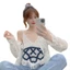 PCF * Nữ Rỗng Khăn Choàng Dài Tay Ren Crop Thanh Lịch Mỏng Che Nắng Mũi V Cổ Mở Phía Trước Mỏng Shrug Áo Len Áo