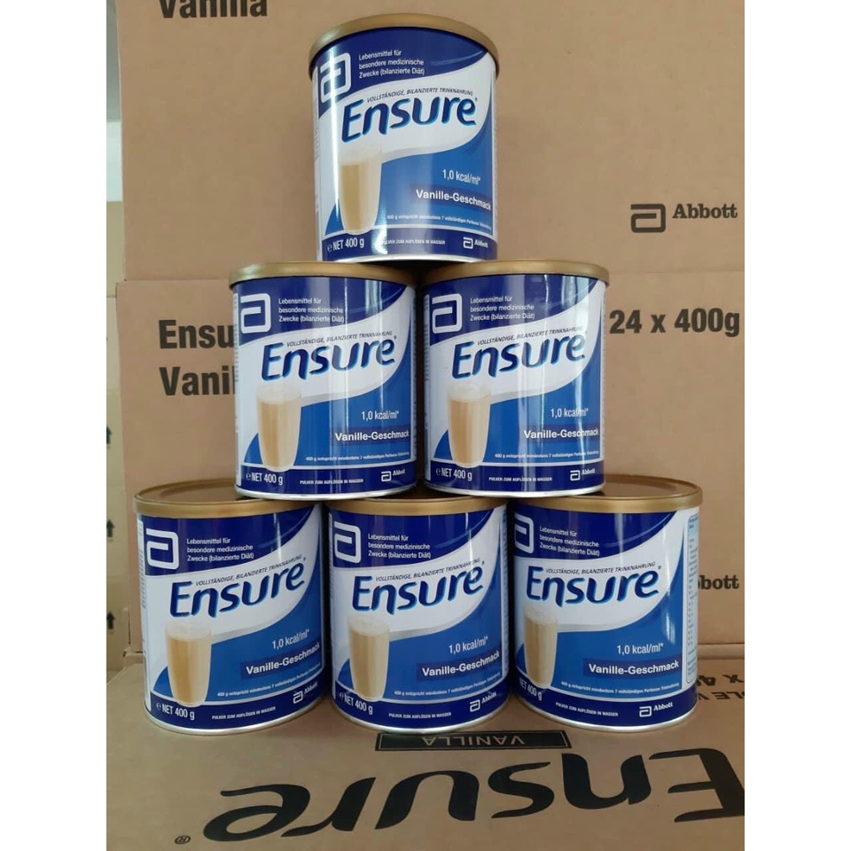 Sữa bột Ensure Đức 400gr, sữa Ensure cung cấp đầy đủ chất cho người gầy, suy nhược