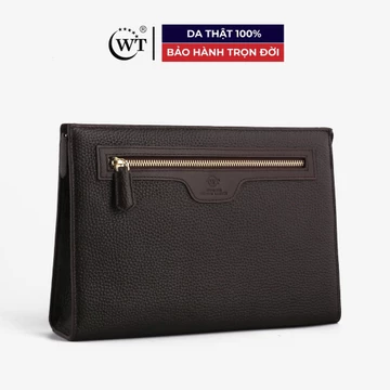 Men's Handheld Cowhide Clutch WT Leather Roof