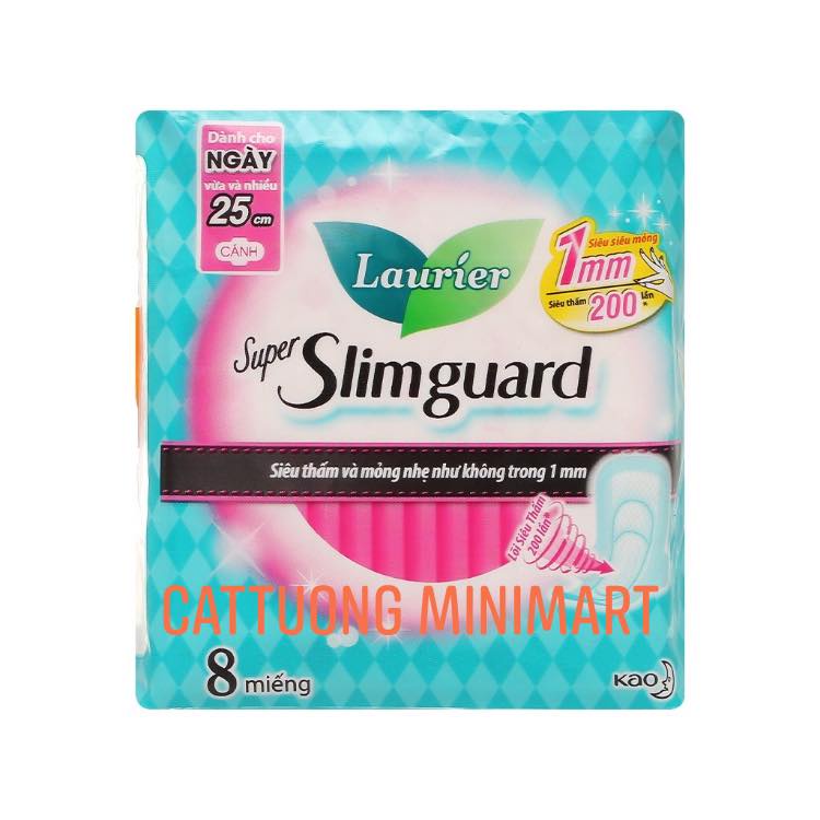 Băng Vệ Sinh Laurier Super Slimguard Mỏng Cánh 8 Miếng 25cm | Shopee ...