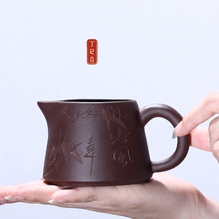 Tống trà tử sa, thân tống khắc họa tiết trúc, dung tích 200ml