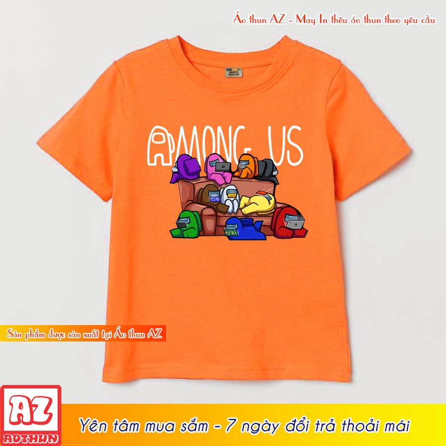 Áo thun trẻ em in hình game Among US màu cam và đen M2761 | Shopee Việt Nam