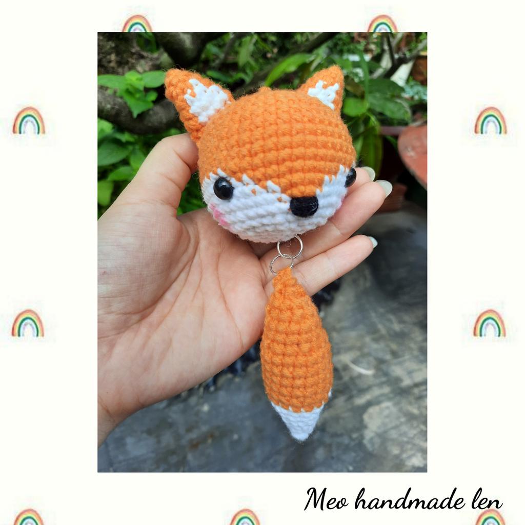 Móc khóa bé cáo - Handmade len - Amigurumi - Crochet