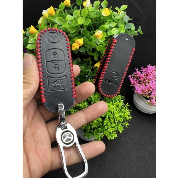 Bao da chìa khoá 3 nút xe Mazda2, Mazda3, Mazda6, Mazda Cx5, Cx8