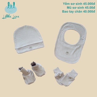 Sét mũ, bao tay bao chân, yếm Bamboo, Little Love cho bé | Minizon Kids