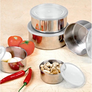 [Kèm nắp]Bộ 5 Thố Inox Có Nắp Đậy Cao Cấp Kích Thước Từ 10 12 14 16 18 cm