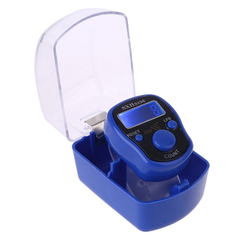 Pcf * Tay Tally Counter Màn hình kỹ thuật số LCD Mini Máy đếm ngón tay điện tử Hướng dẫn sử dụng cơ học Clicker Tasbhee Tasbih