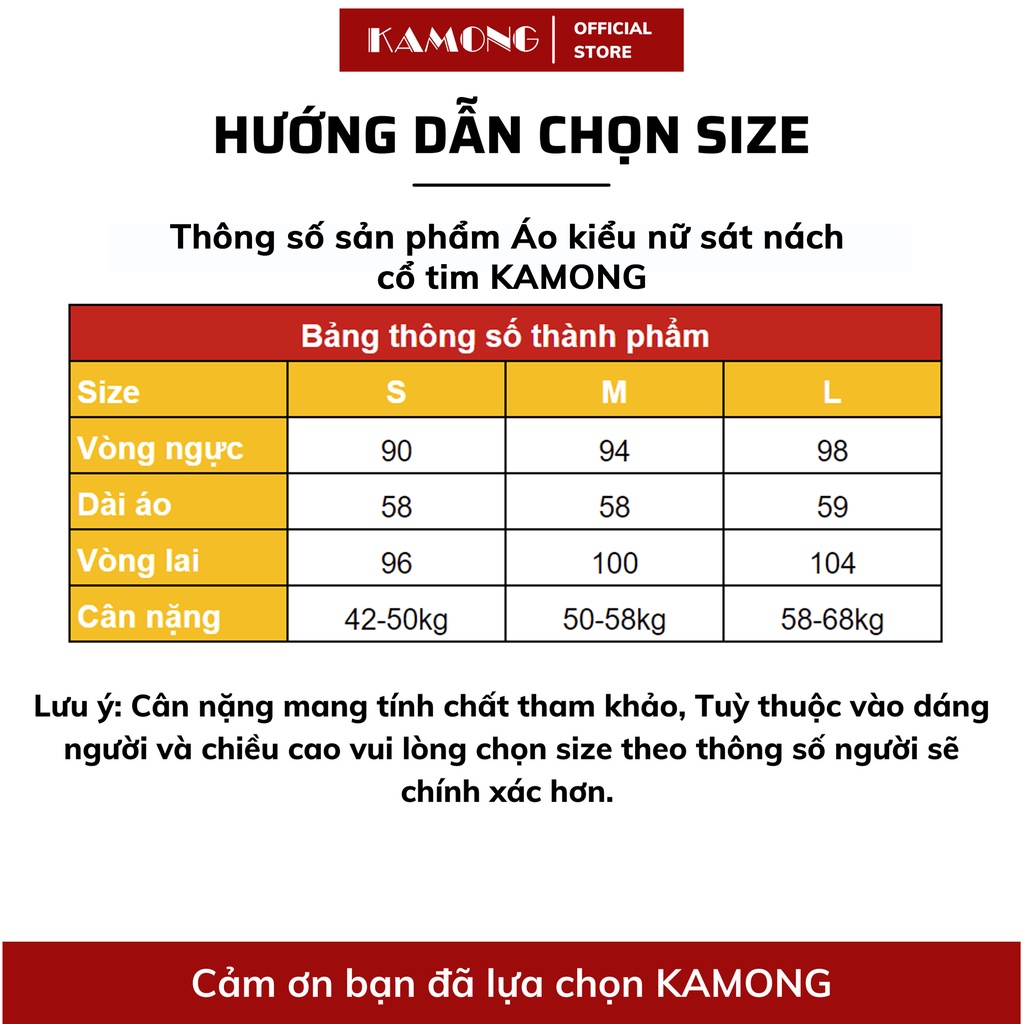 Mô tả Áo kiểu nữ sát nách cổ tim KAMONG A140 - 1