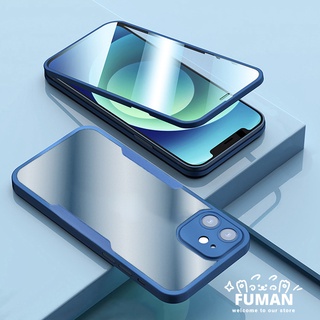 Ốp Điện Thoại Acrylic Cứng Chống Sốc Bảo Vệ 360 Độ Cho iPhone 11 Pro Max Mini XS Max X 8 7 Plus SE 2022 2020
