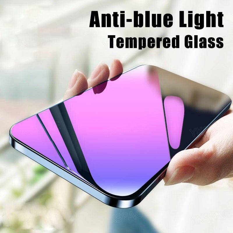 Kính Cường Lực 9H Chống Ánh Sáng Xanh Cho iPhone 13 12 11 Pro MAX Mini X XS MAX XR SE 2022 2020 6 6s 7 8 Plus