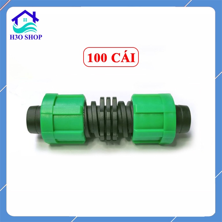 100 cái nối thẳng ống nhỏ giọt dẹp 16mm, đầu nối ống tưới nhỏ giọt