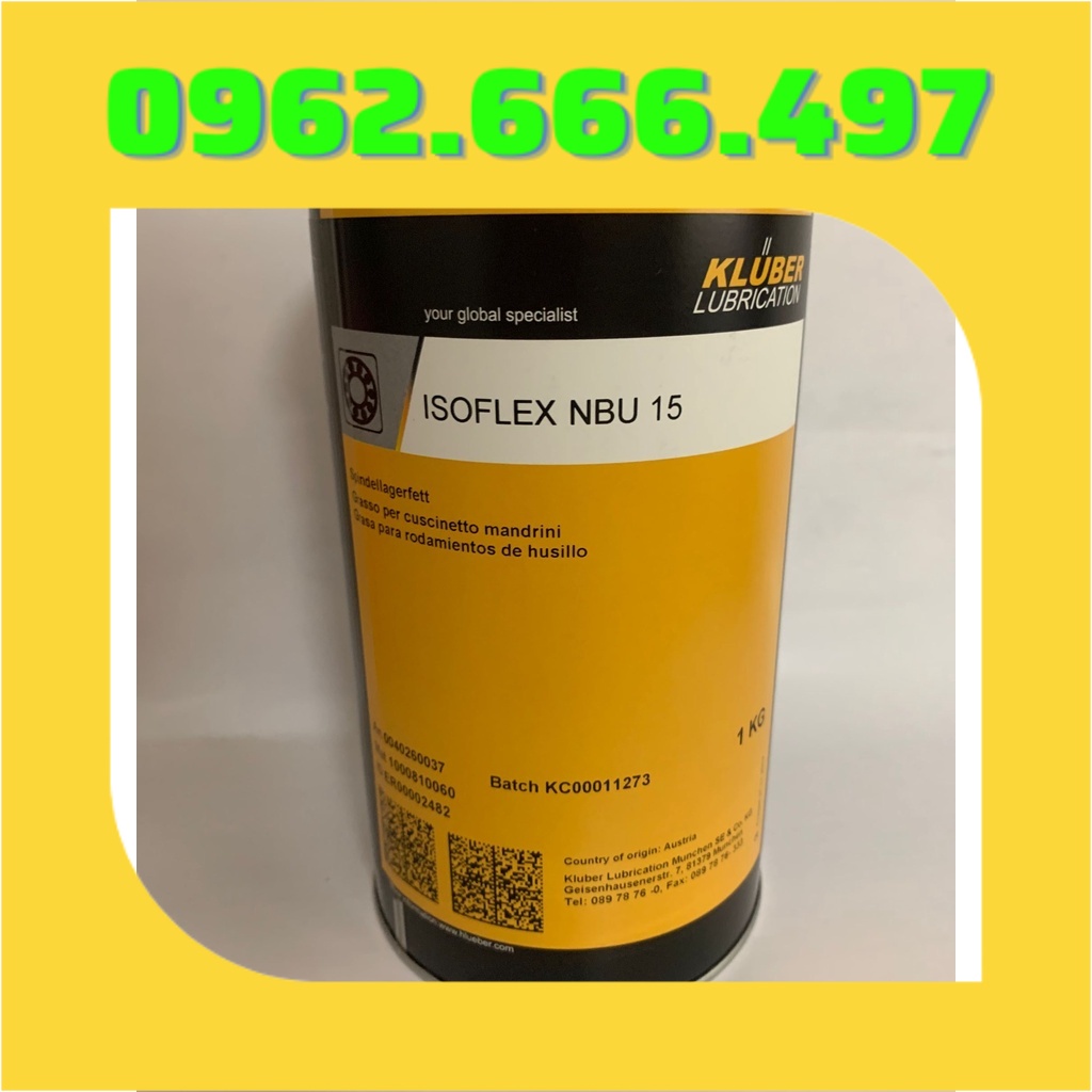 Graisse KLUBER ISOFLEX NBU 15 - Pour Hautes Vitesses, Tube 50 Gr, Fabriqué En Allemagne