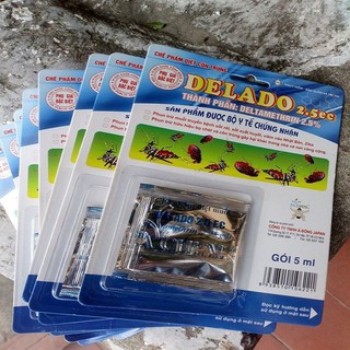 Thuốc diệt bọ chét chó mèo Delado 2.5EC – Diệt ve rận, ký sinh trùng, ghẻ hiệu quả, gói tắm diệt ký sinh cho thú cưng 10