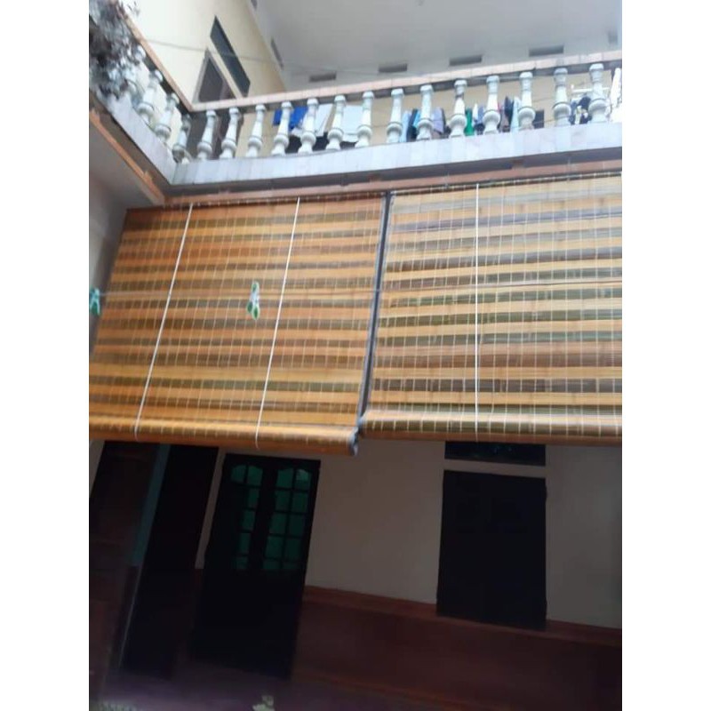 Mành tre vàng che nắng che mưa tặng bộ dây kéo và ròng rọc | Shopee ...