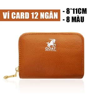 Ví đựng Card GOAT K0004 khóa kéo 8cm x 11cm 8 màu