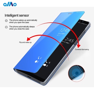 Bao Da Điện Thoại Nắp Lật Mặt Gương Làm Giá Đỡ Cho Samsung Galaxy A22 A52 A72 A32 A42 A02 M02 A02S A12 4g 5g A22 5g Vỏ