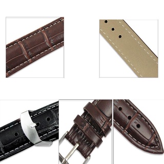 Tredding491 16mm 20mm 22mm Dây đeo đồng hồ Dây đeo đồng hồ đa năng Da thật Khóa thép Thắt lưng thể thao