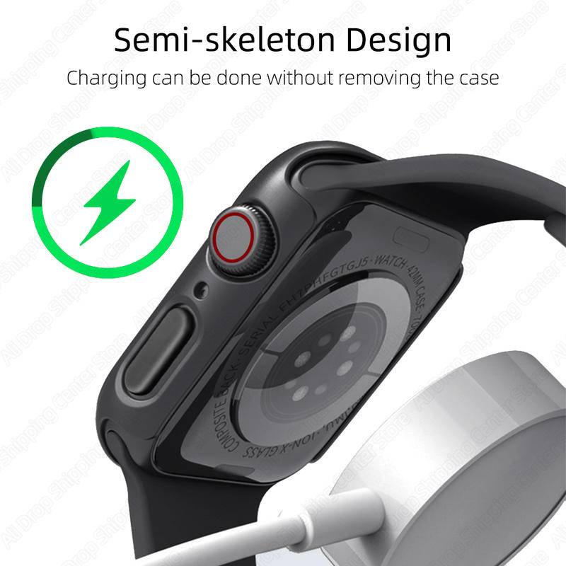 Vỏ bảo vệ Apple Watch Series 7 41mm 45mm Phụ kiện Apple Watch Cover iWatch 6 5 4 SE 3 2 1 38 40 42 44 MM Ốp lưng