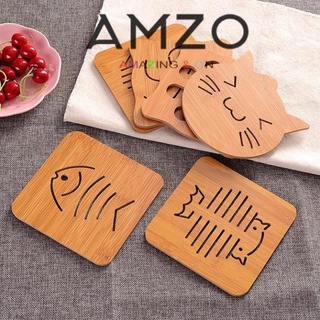 AMZO_MIẾNG LÓT NỒI BẰNG GỖ CÁCH NHIỆT CHỐNG TRƠN TRƯỢT TIỆN DỤNG NHIỀU HÌNH - GIAO NGẪU NHIÊN