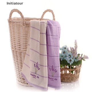 Bộ khăn tắm cotton thêu hoa oải hương mềm mại chất lượng