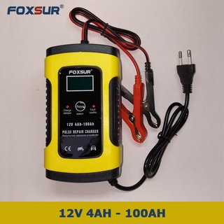Sạc - Sạc bình ắc quy xe máy ô tô 12v 100ah FOXSUR tự ngắt khi đầy, máy sạc bình ac quy tự động chống ngược cực