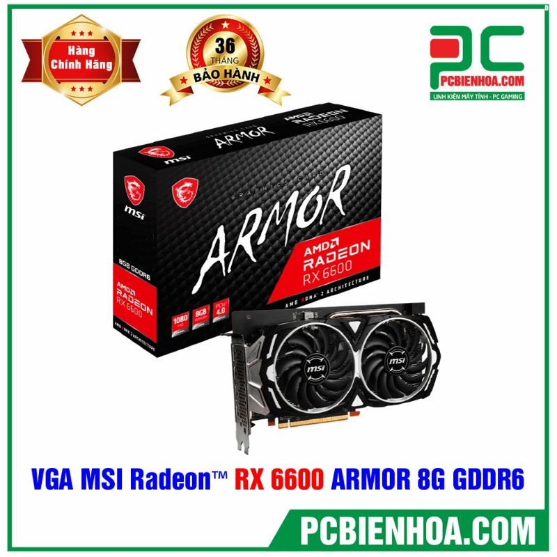CARD MÀN hình MSI Radeon RX 6600 ARMOR 8G GDDR6 mới chính hãng | Shopee ...