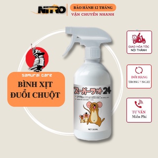 Chai xịt đuổi chuột SAMURAI CARE Hương Bạc Hà Cho xe hơi và mọi nơi Xua đuổi chuột hiệu quả,an toàn.