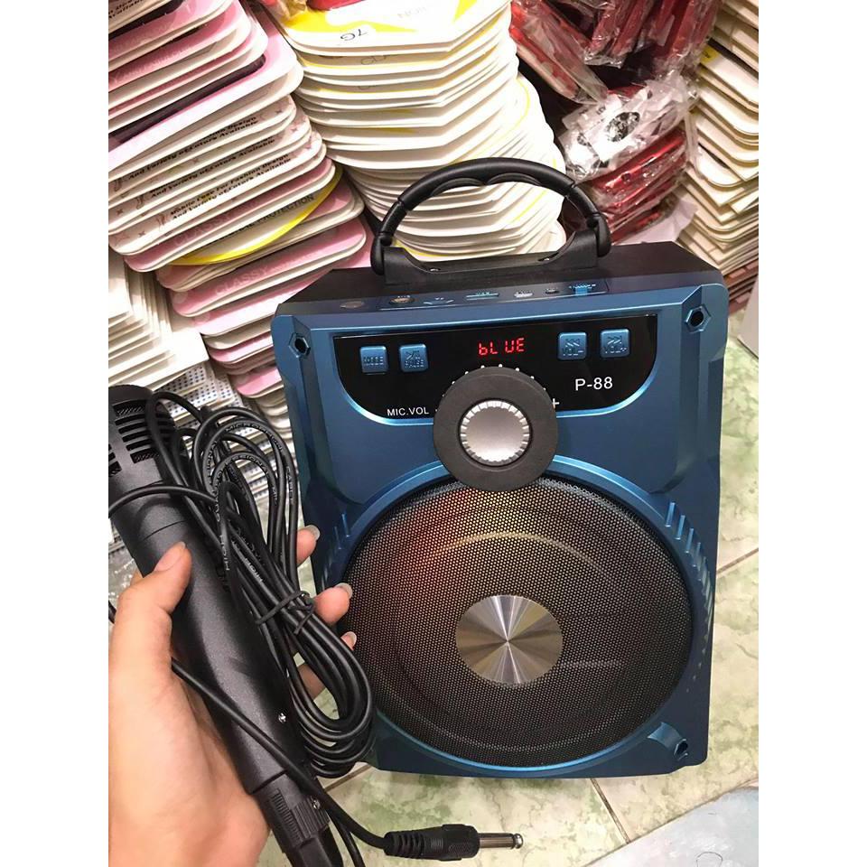 KIOMIC Loa bluetooth hát Karaoke Xách tay  P88  tặng kèm Micro