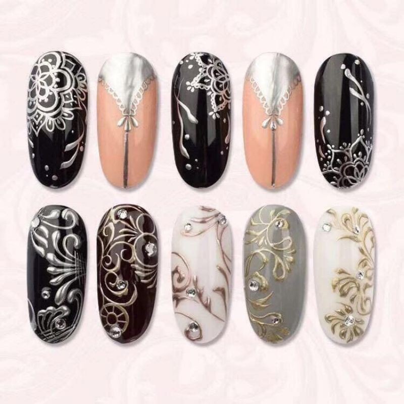 Gel nhũ metal Jnailsay chính hãng - Gel metal vẽ móng tay, chất gel đậm đặc màu sắc thời trang (lẻ 1 hũ)