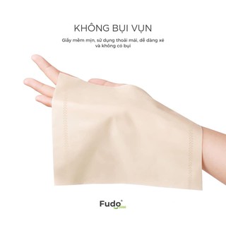 COMBO 10 CUỘN Khăn giấy tre tự nhiên Fudo - Giấy cuộn 3 lớp